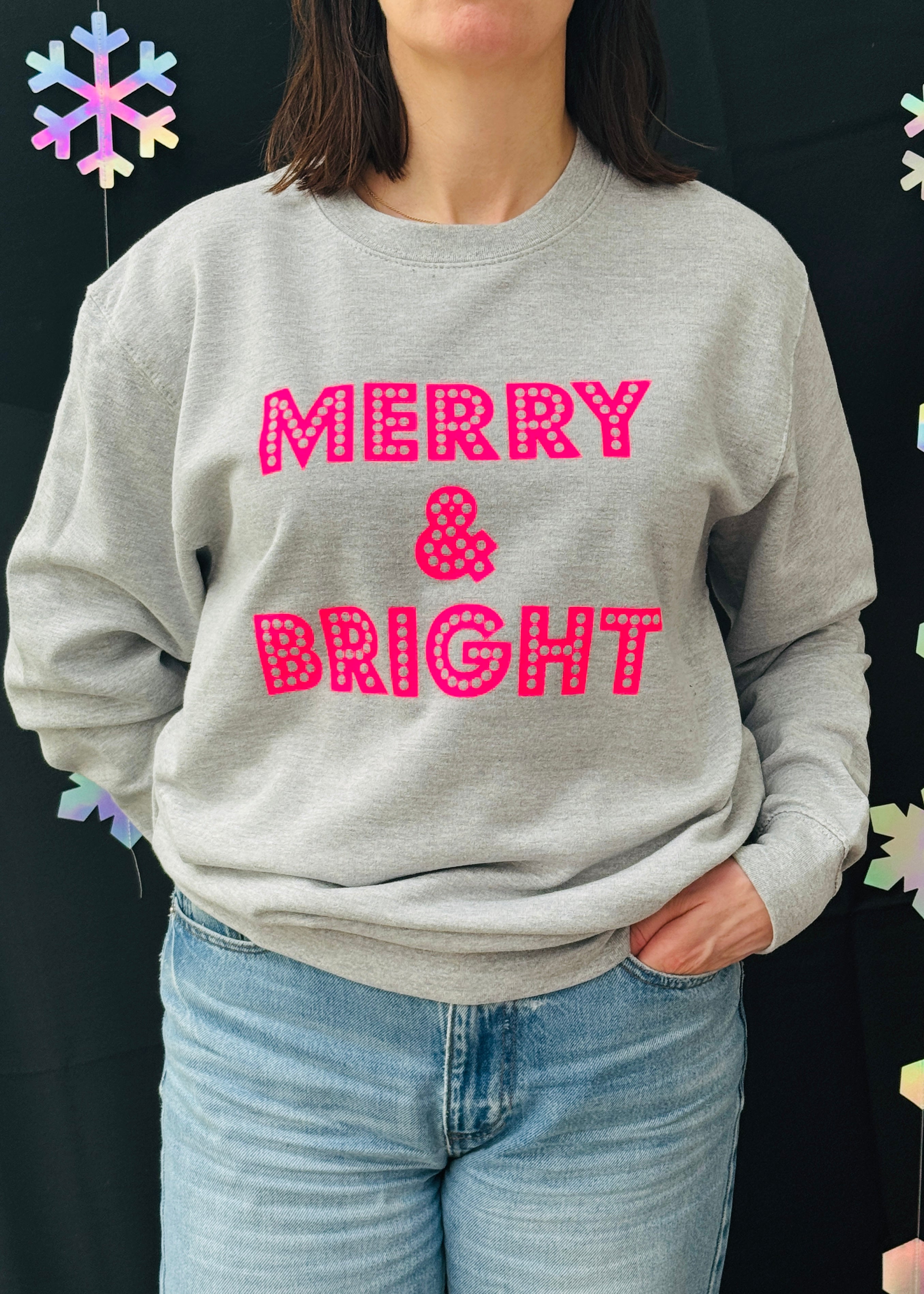 Grey christmas sweatshirt on sale