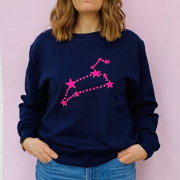Ladies STAR SIGN CONSTELLATION sweatshirt