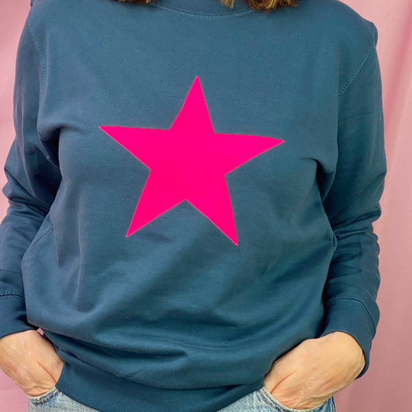 Pink on sale star sweatshirt