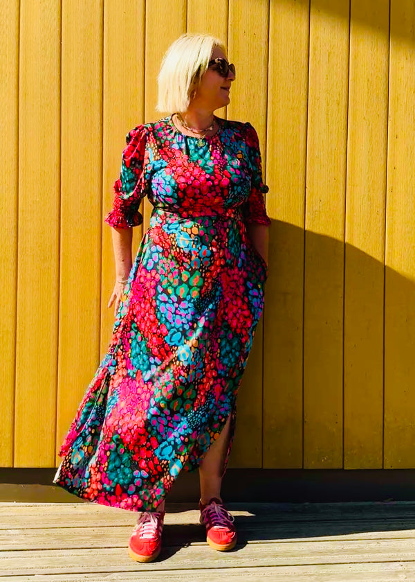 Wild Rainbow midi dress