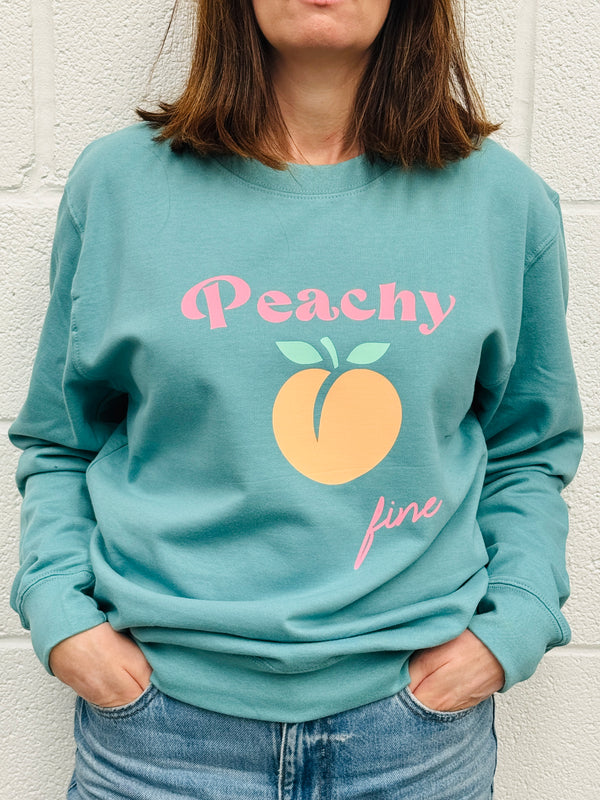 Sea blue Peachy fine sweatshirt