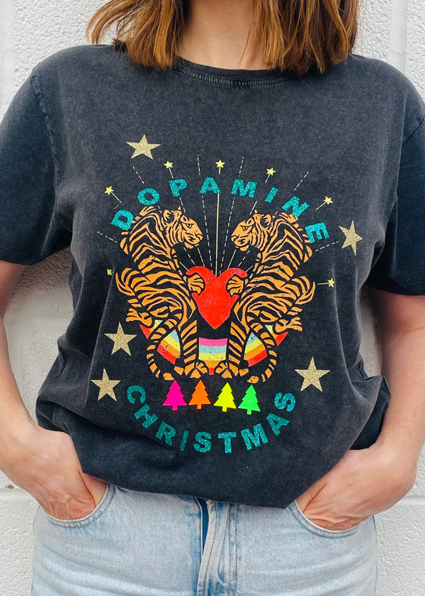 Dopamine Christmas graphic t shirt