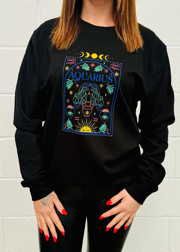 Aqaurius Rainbow Zodiac Sweatshirt