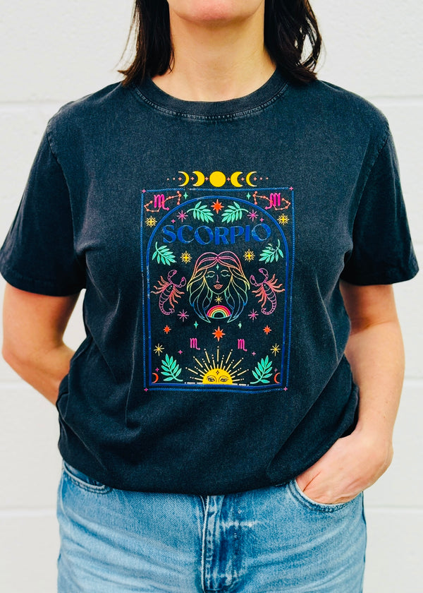 Scorpio Rainbow Zodiac star sign t shirt