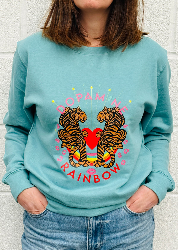 Sea blue DOPAMINE RAINBOW sweatshirt