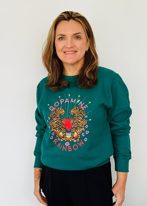 Rainforest green Dopamine Rainbow Sweatshirt