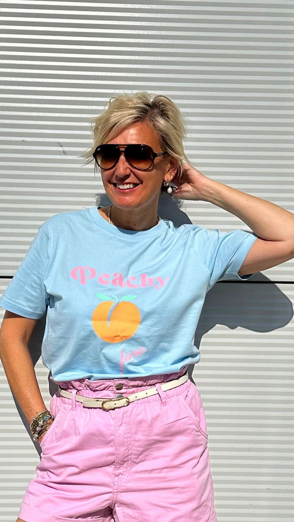 BABY BLUE PEACHY FINE T-shirt