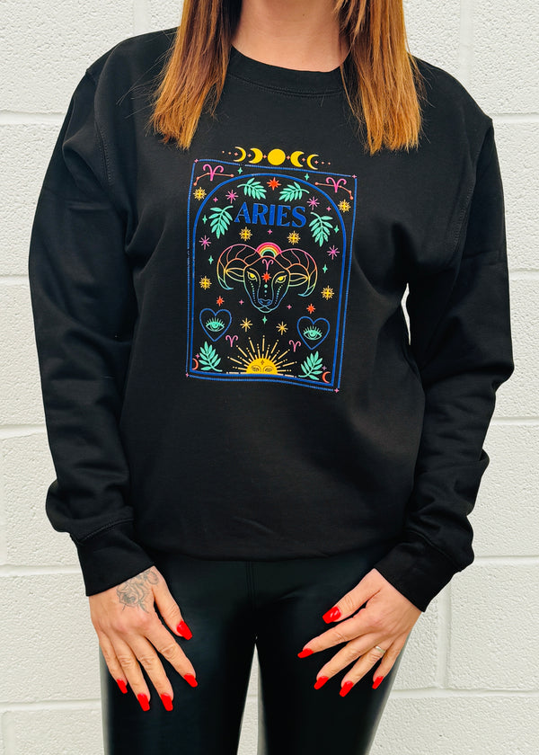 Aries Rainbow Zodiac Sweatshirt