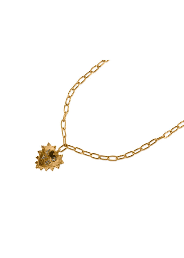 Gold Love Charm chain necklace