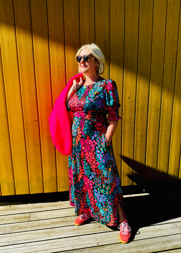 Wild Rainbow midi dress