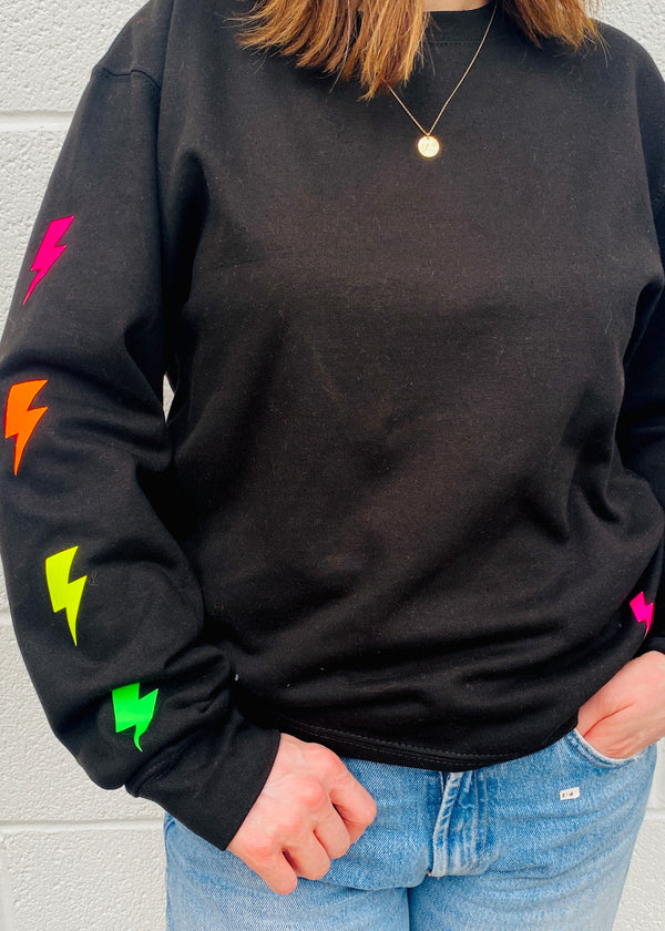 Neon Bolt Sleeve sweatshirt