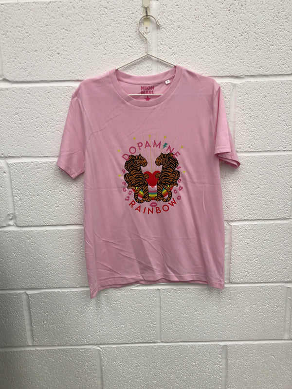 Item 74 Pink DOPAMINE RAINBOW T-Shirt Size S