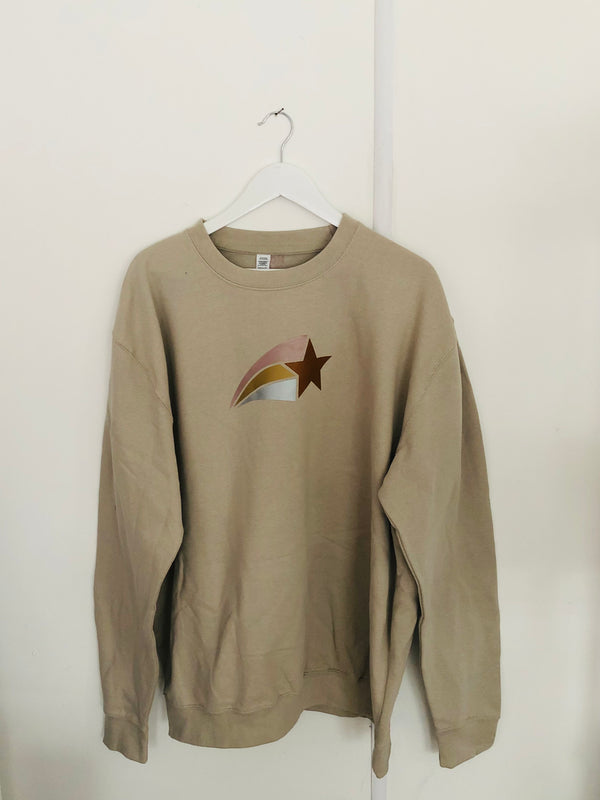 Item 145 Stone MULTI METALLIC SHOOTING STAR Sweat Size XXL