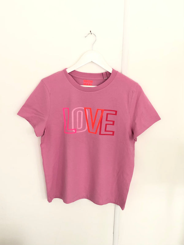Item 159 Bubblegum Pink LOVE T-Shirt Size M