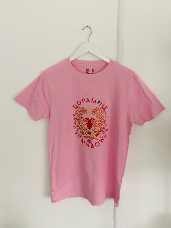 Item 49-50 Pink DOPAMINE RAINBOW T-Shirt Size S