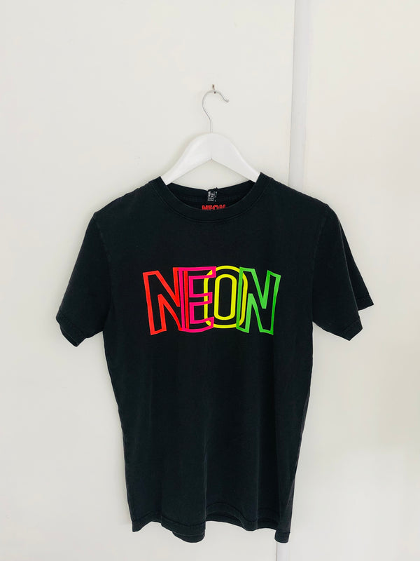 Item 193 Black NEON Stonewash T-Shirt Size S