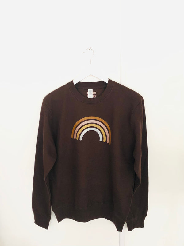 Item 139 Cocoa MULTI METALLIC RAINBOW Sweat Size S