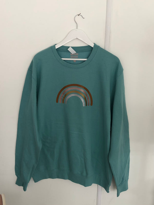 Item 132 Seafoam METALLIC RAINBOW Sweat Size XL