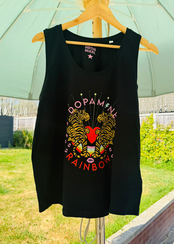 Clearance - Black Dopamine Rainbow tank vest