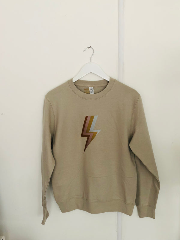 Item 146 Stone METALLIC BOLT Sweat Size S