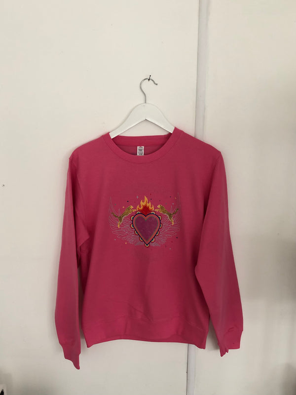 Item 208 Candy Pink DOPAMINE LEOPARD Sweat Size S