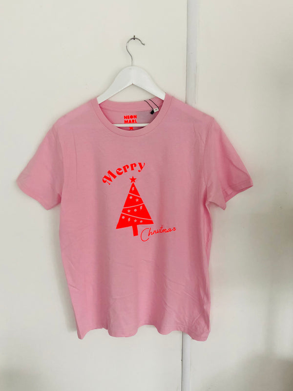 Item 64 Pink MERRY CHRISTMAS T-Shirt Size S