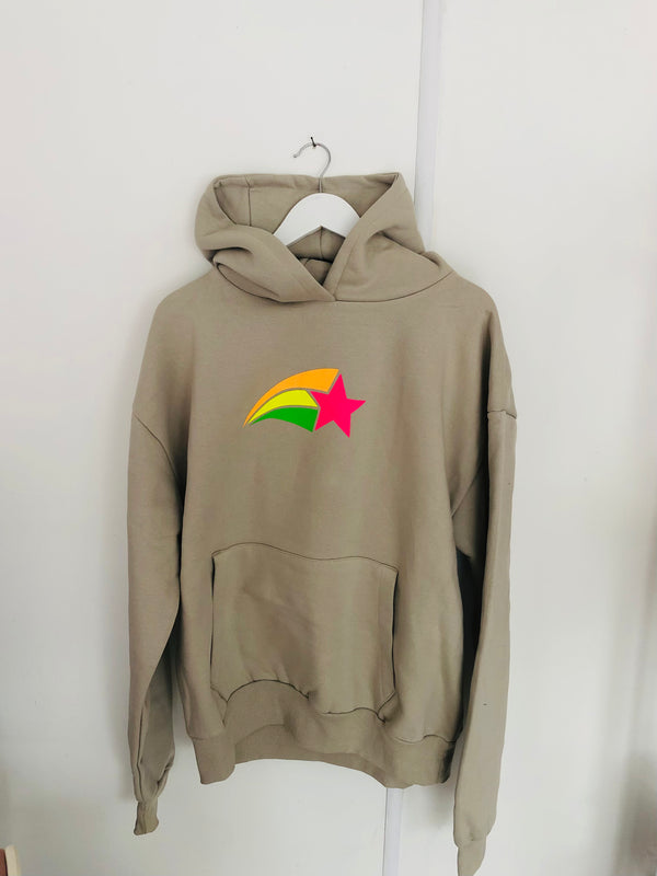 Item 122 Stonewash NEON SHOOTING STAR Heavyweight Cowl Size XL