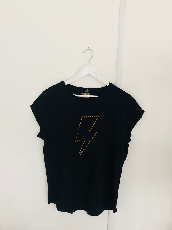 Item 182-183 Black PAIGE BOLT T-Shirt Size L