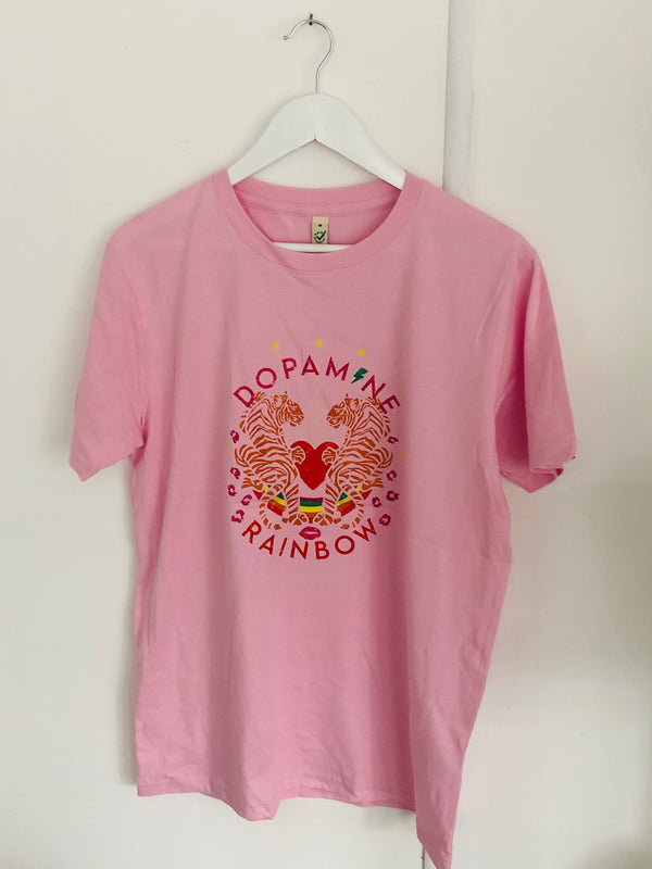 Item 51-54 Pink DOPAMINE RAINBOW T-Shirt Size M