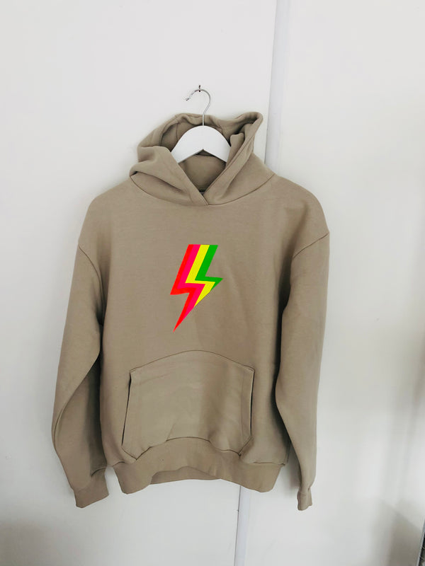 Item 117 Stonewash RAINBOW BOLT Heavyweight Cowl Size S