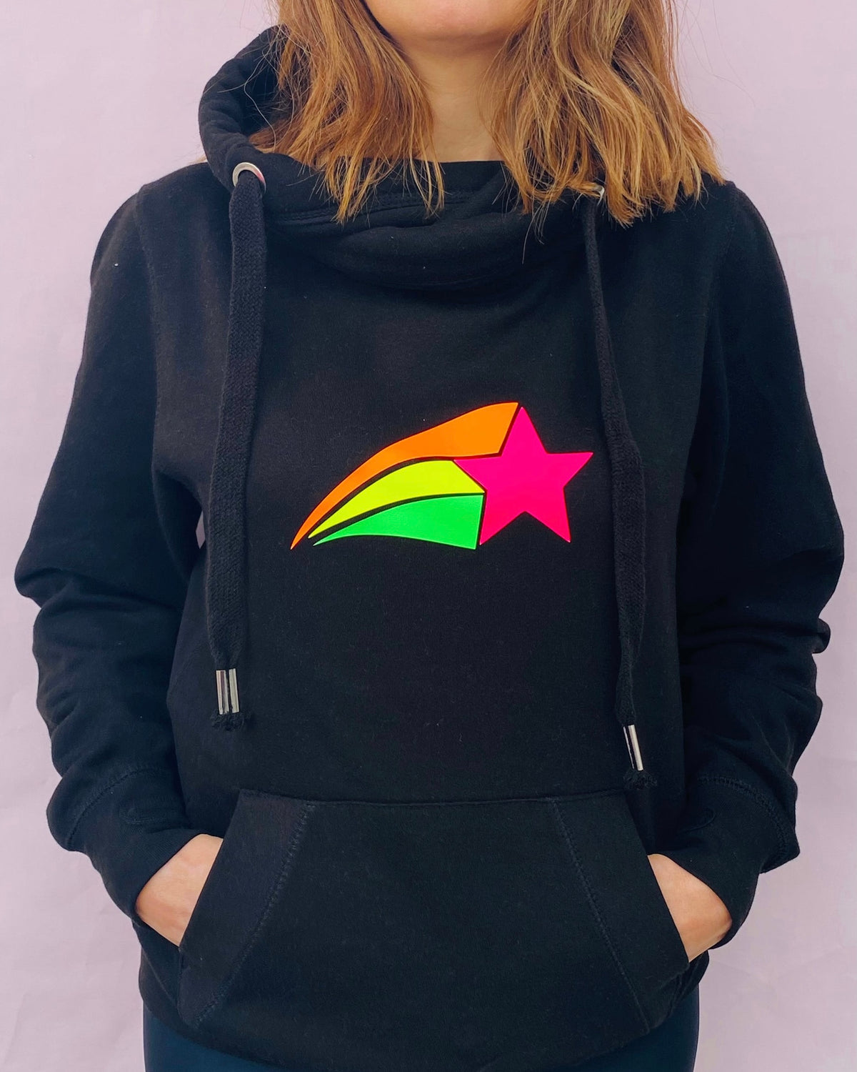 Neon marl rainbow hoodie sale