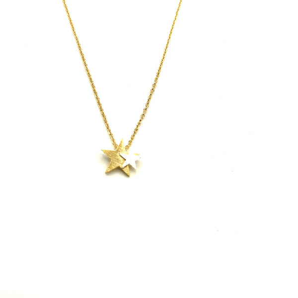 Gold/silver Star charm necklace