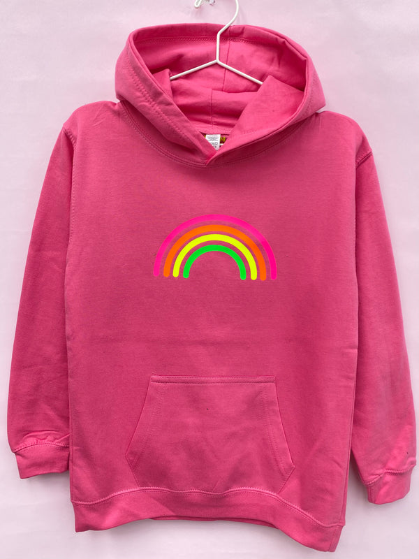 Kids Multi Neon RAINBOW hoodie Neon Marl