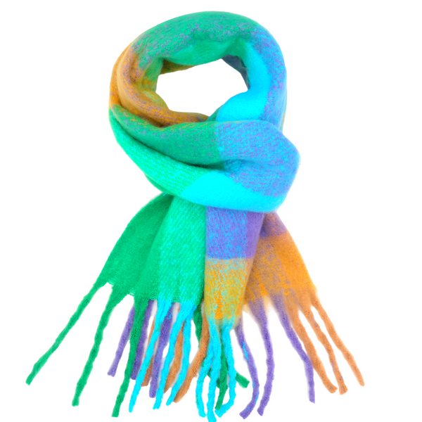 Aqua Rainbow scarf